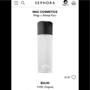 MAC Prep + Prime 100ml $22